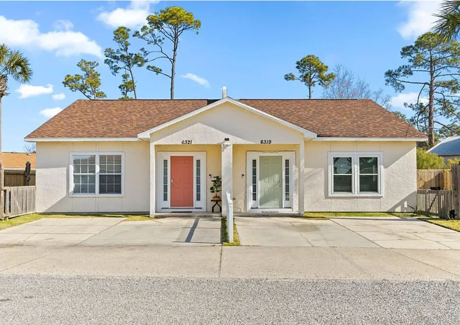 Poinciana Palms duplex exterior in Panama City Beach